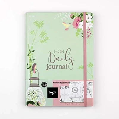 Afbeelding van DRAEGER PARIS 1886 Fleuri Bullet Journal, papier, groen, A5
