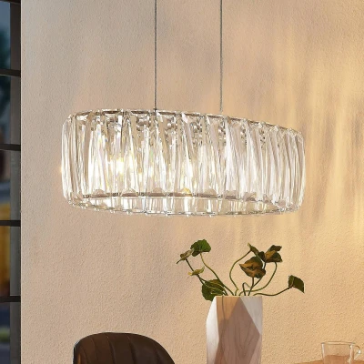 Afbeelding van Lindby hanglamp 3lichts acryl, ijzer H: 20 cm E14 transparant, chroom