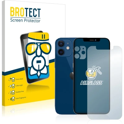Afbeelding van BROTECT Screenprotector voor Apple iPhone 12 (Voor+Camera) Folie Beschermfolie Beschermglas transparant
