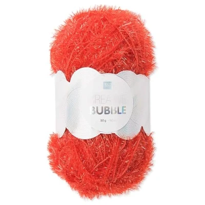 Afbeelding van Frida&#039;s Wollhaus Rico Design Creative Bubble badstofwol voor breien en haken, 50 g, 57 kleuren (006 rood)