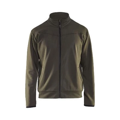 Afbeelding van Blåkläder Sweatshirt unite met rits zwart groen, maat S, Geschikt voor Veehouderij