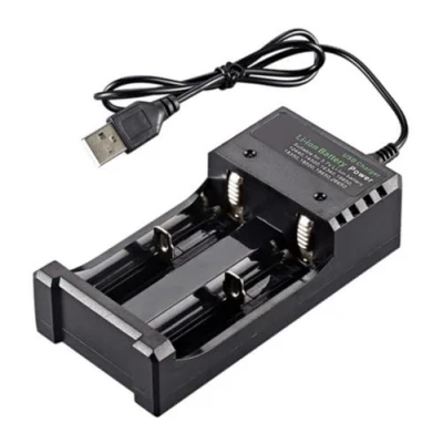 Afbeelding van Universele batterijlader 2 sleuven Li ion USB oplader voor 18650 14500 26650 16340