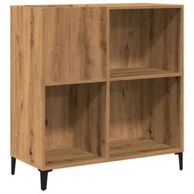 Afbeelding van vidaXL Platenkast 84,5x38x89 cm bewerkt hout artisanaal eikenkleur
