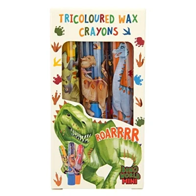 Afbeelding van Depesche dino World mini tricolor waskrijt