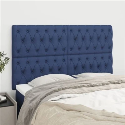 Afbeelding van vidaXL Hoofdborden 4 st 72x7x78/88 cm stof blauw