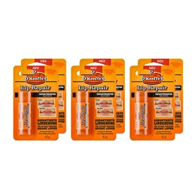 Afbeelding van O&#039;Keeffe&#039;s Lip Repair lippenbalsem, ongeparfumeerd, 6 x 4,2 g