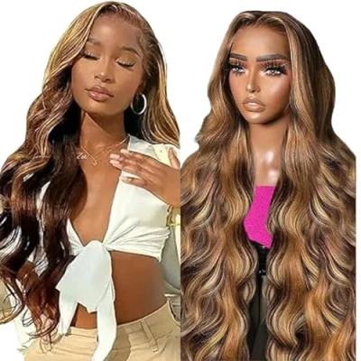 Afbeelding van Tuheerst Blonde Menselijk Haar Pruik Body Wave Vrouwen Echt 4X4 P427 Highlight Zwitserse Kant 100% Onbewerkt Braziliaans Remy Geen Smell voor 71 cm