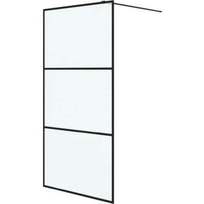 Afbeelding van Inloopdouchewand 100x195 cm mat ESG glas zwart