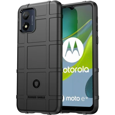 Afbeelding van iMoshion Hoesje Geschikt voor Motorola Moto E13 Siliconen Thunder Backcover Zwart