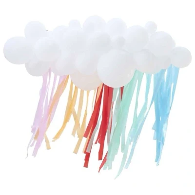 Afbeelding van Ballonnenslinger kit Wolk met Regenboog streamers per stuk
