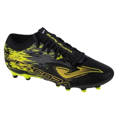 Afbeelding van Joma Supercopa Voetbalschoenen met kunststof noppen, Heren, Maat: 44.5, Black/yellow Textiel/ synthetisch