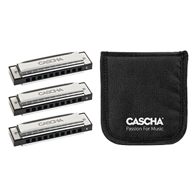 Afbeelding van Cascha Verlag Blues Harmonica 3er Set Diatonische mondharmonica