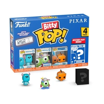 Afbeelding van Funko Bitty Pop! Pixar 4 stuks Mike Wazowski, And A Mystery Figuur Sulley, Boo, Wazowski en een mysterie minifiguur in verrassing 2,2 cm Collectible Collection