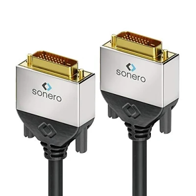 Afbeelding van sonero® Premium DVI Dual Link kabel, 3,00 m, WQXGA (2560x1600), zwart
