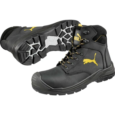 Afbeelding van PUMA Borneo Black Mid 630411 43 Hoge veiligheidsschoenen S3 Schoenmaat (EU): Zwart, Geel 1 stuk(s)