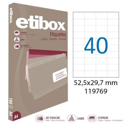 Image de Boite De 4000 Étiquettes Format 52,5X29,7Mm Etibox Apli 119769