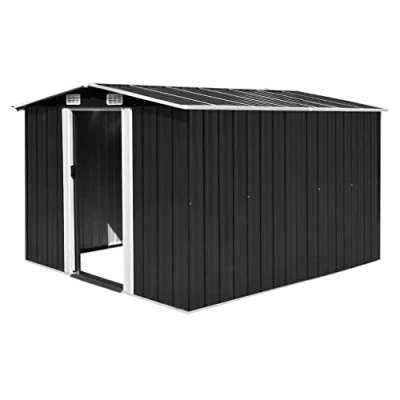 Afbeelding van vidaXL Tuinhuis, 257 x 298 178 cm, metaal, antraciet