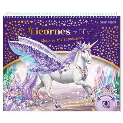 Image de Licornes de rêve Carnet créatif Magie des pierres précieuses
