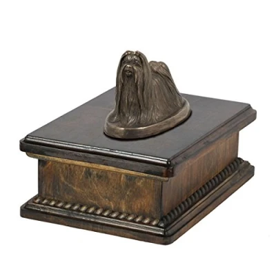 Afbeelding van Maltese urn hond voor hondenas met elegante hondensculptuur