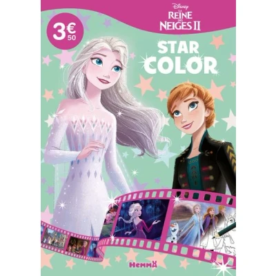 Image de Disney La Reine des Neiges 2 Star Color (Elsa et Anna fond vert)