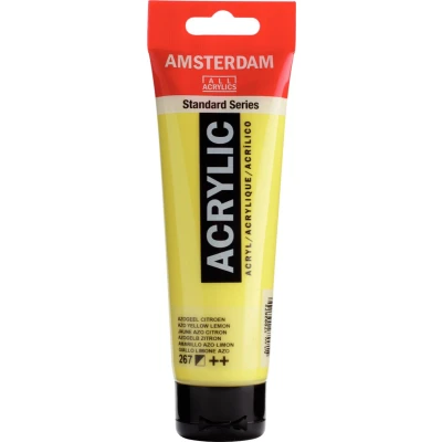 Afbeelding van Standard tube 120 ml Azo geel citroen halfdekkende acrylverf