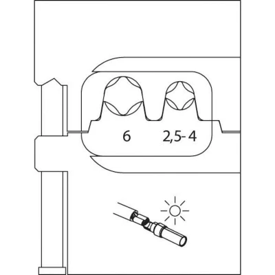 Afbeelding van Gedore 8140 24 2078090 Krimpinzetstuk Geschikt voor tangen MC3 2.5 tot 6 mm²