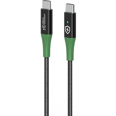 Afbeelding van Microconnect MC SMART USB C 01 kabel 2.0 1 m Zwart, Groen