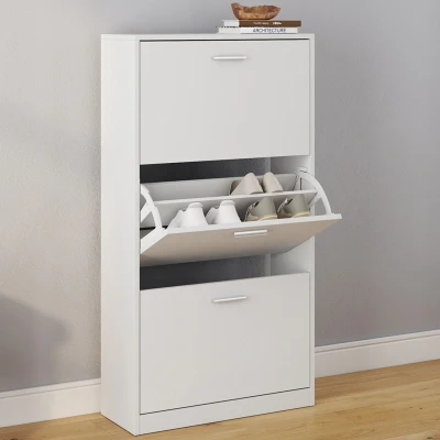 Image de Meuble à chaussures KLARK 3 portes blanc