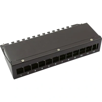 Afbeelding van VALUE Keystone module houder, 12 Poorts, zwart