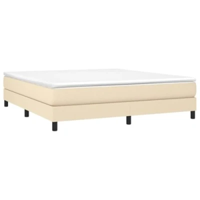 Image de vidaXL Cadre de lit sans matelas crème 180x200 cm tissu3120537