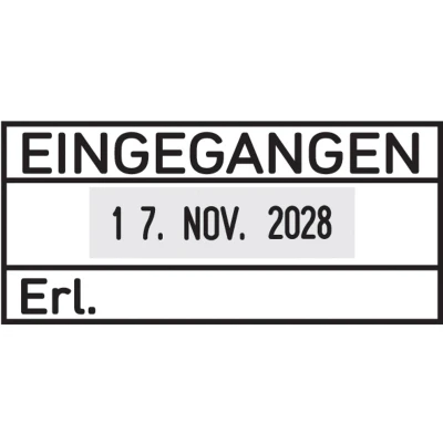 Afbeelding van Trodat CLASSIC Datumstempel 54 x 30 mm (bxh) Lichtgrijs, Rood