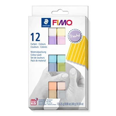 Afbeelding van 12 Pastel Colours Pack Set Fimo Soft
