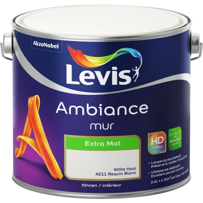 Afbeelding van Levis muurverf Ambiance mur extra mat 2.5l witte haai