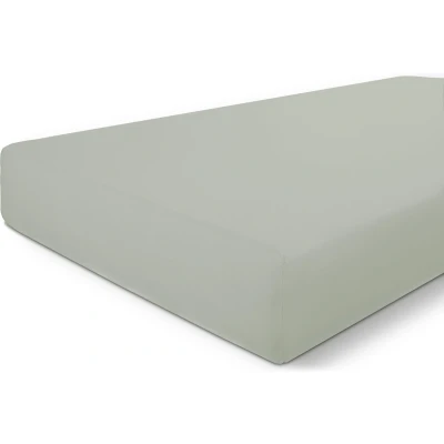 Afbeelding van Byrklund Hoeslaken Bed Basics Cotton 180x200 100% Katoen Grijsgroen