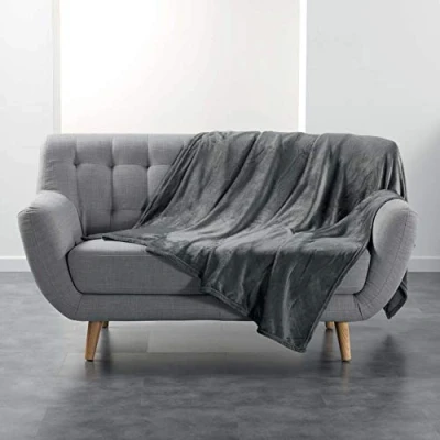 Afbeelding van Heerlijk Zachte en Grote Fleece Plaid 180x220 cm Grijs