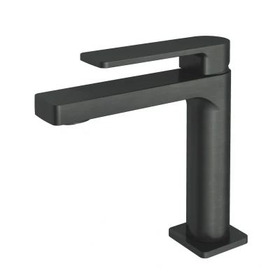 Afbeelding van HotBath Gal Wastafelmengkraan zonder waste Geborsteld Gunmetal PVD GL003BGP