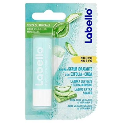 Afbeelding van Vochtinbrengende scrub lippenbalsem met aloë vera