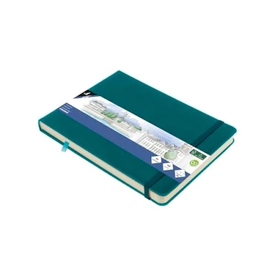Afbeelding van Kangaro schetsboek A5 landscape dark turquoise met elastiek en lint K 861314