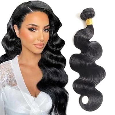 Afbeelding van Tuheerst Body Wave Bundels Menselijk Haar Natural Black Color Echt Extension Pruik Braziliaanse Virgin 100% Unprocessedl Human Hair voor Vrouwen 30,5 cm