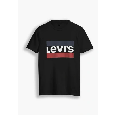 Afbeelding van Levi&#039;s heren GRAPHIC SETIN NECK H21 in de kleur Zwart, maat: L