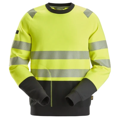 Afbeelding van Snickers 2831 High Vis Klasse 2, Sweatshirt Visibility/Zwart Geel