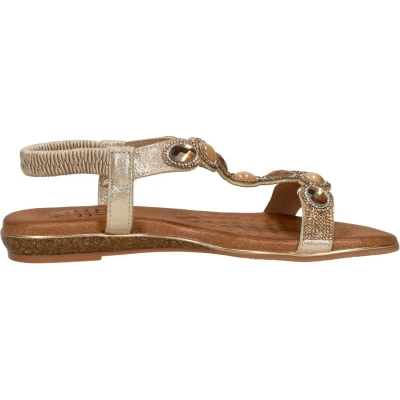 Afbeelding van SUB55 Sandalen Plat goudkleur Maat 42