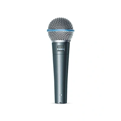 Image de Shure Beta 58A Microphone Vocal Micro Dynamique Supercardioïde à Un Élément pour la Scène et le Studio, avec Adaptateur de Pied Réglable A25D, Filetage 5/8&quot; 3/8&quot; (Euro)