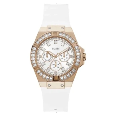 Afbeelding van GUESS Venus GW0118L4 Dameshorloge met strass en siliconen armband, 39 mm, armband
