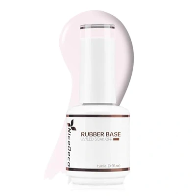 Image de Nicedeco Rubber Base Gel 15ml Vernis à ongles Semi Permanent UV LED Nude Nail Polish, Réparation et Renforcement des 15