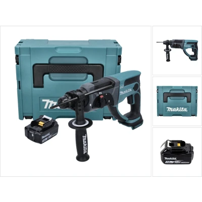 Afbeelding van Makita DHR 202 F1J accu combihamer 18 V 2.0 J SDS Plus + 1x 3.0 Ah Makpac zonder lader