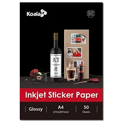 Afbeelding van KOALA 50 vellen fotopapier wit glanzend voor het afdrukken van A4 etiketten