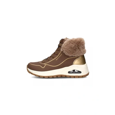 Afbeelding van Skechers Uno Rugged Fall Shimmer Dames Laarzen Taupe/Goud Maat 41