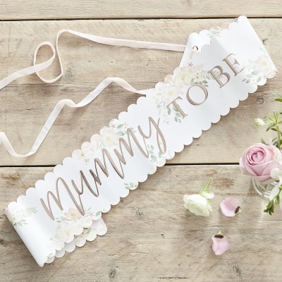 Afbeelding van Mummy To Be Rose Gouden Sjerp 76x11cm per stuk
