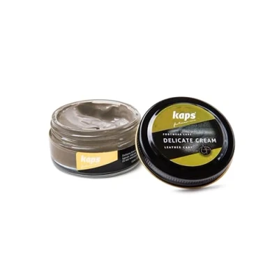 Afbeelding van Kaps Schoencreme schoensmeer verzorgt het leer en geeft glans (167) Donker Beige 50ml